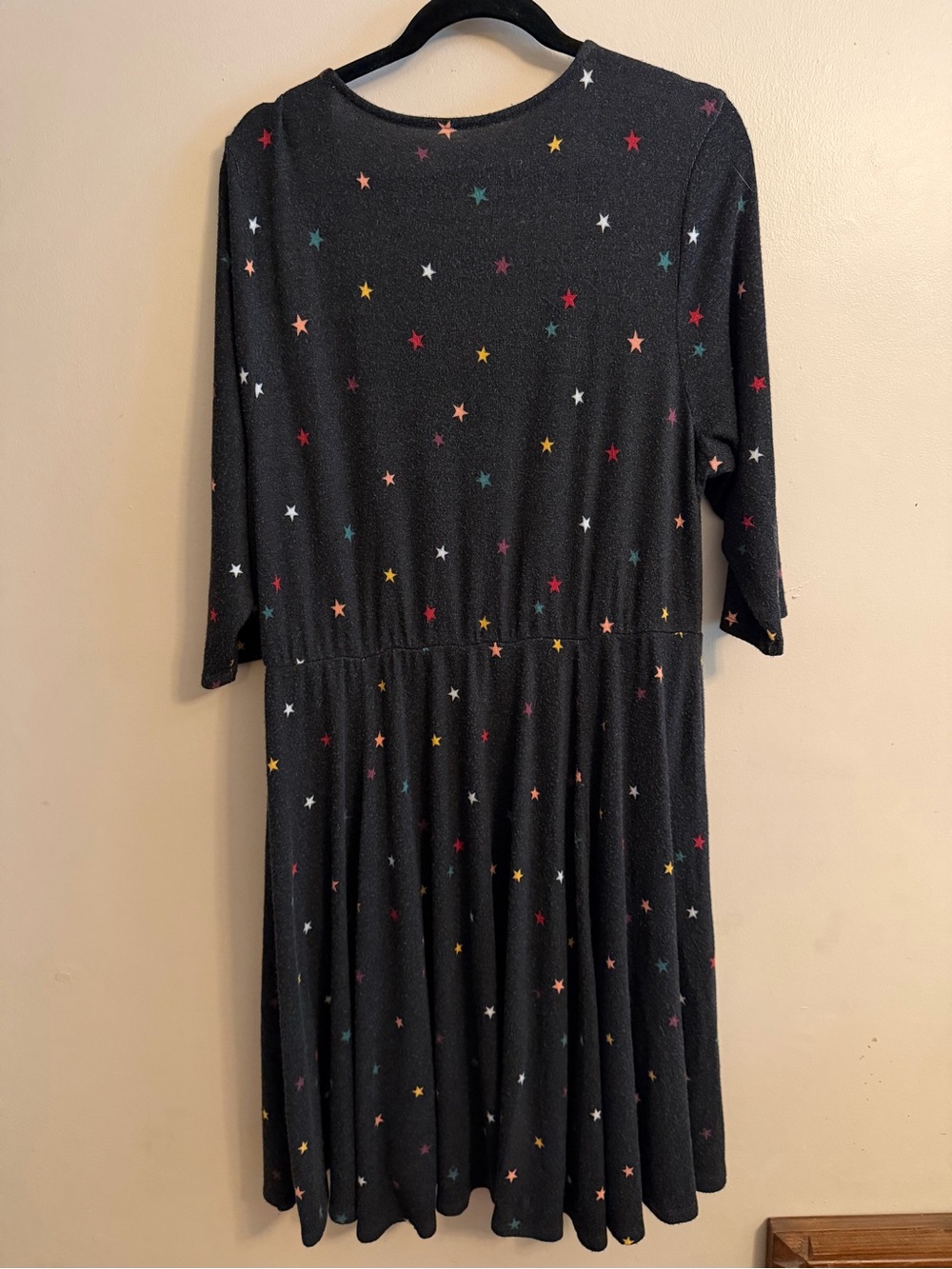 torrid Black and Heather Gray Plush Knit Dress - Picture 2 of 3